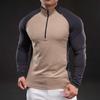 Spring Slim Elastic Long-sleeved Training Suit Casual and Fashionable Running Top Zipper for Men