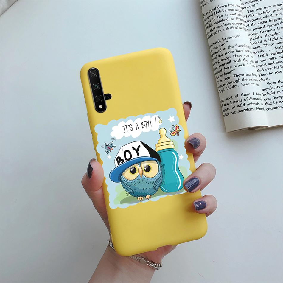 For Honor 20 Case Cartoons Love Heart TPU Funda For Huawei Honor 20 Pro Lite YAL-L21 YAL-L41 20S MAR-LX1H Back Cover Phone Case