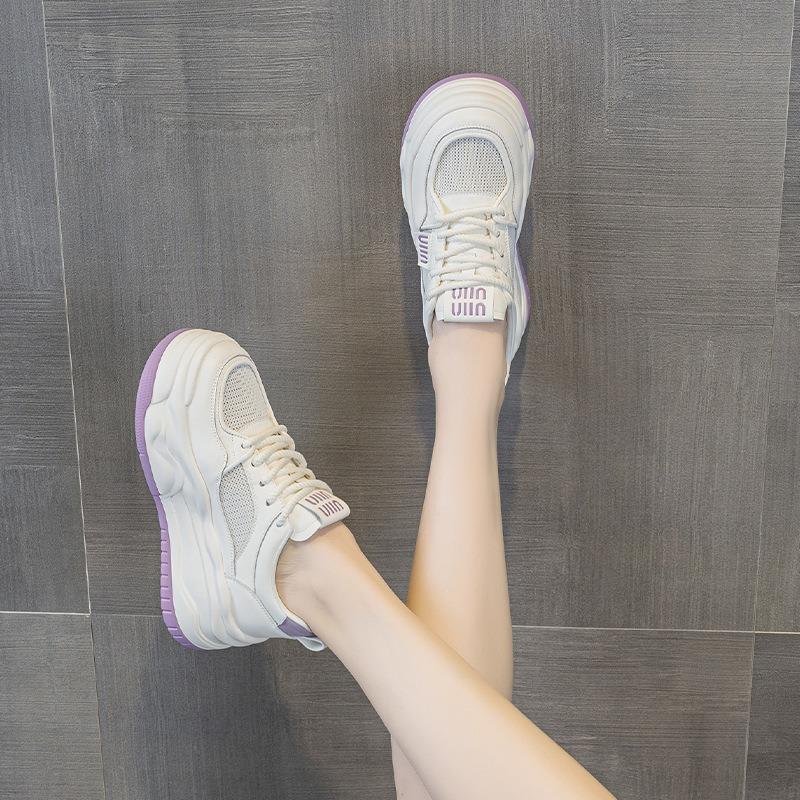 2501 inner height increase dad shoes women's spring new versatile thick-soled casual breathable dad shoes women