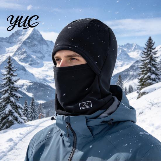 Fleece Ski Mask Outdoor Cycling Balaclava Face Mask, Winter Windproof Full Cover Neck Gaiter for Men Women Thermal Headgear