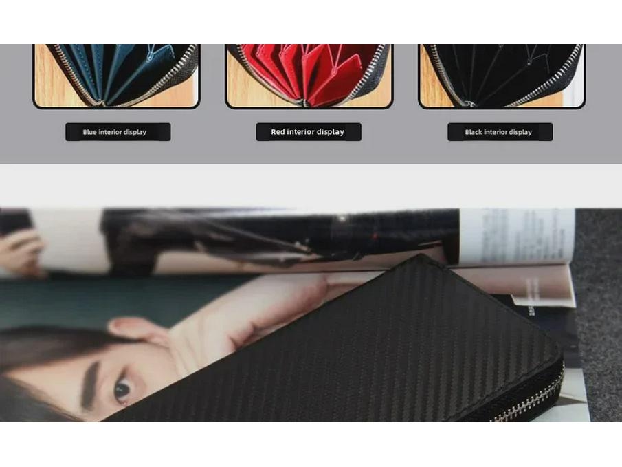 Straw Pattern Microfiber Leather Wallet for Men and Women - Customizable Design