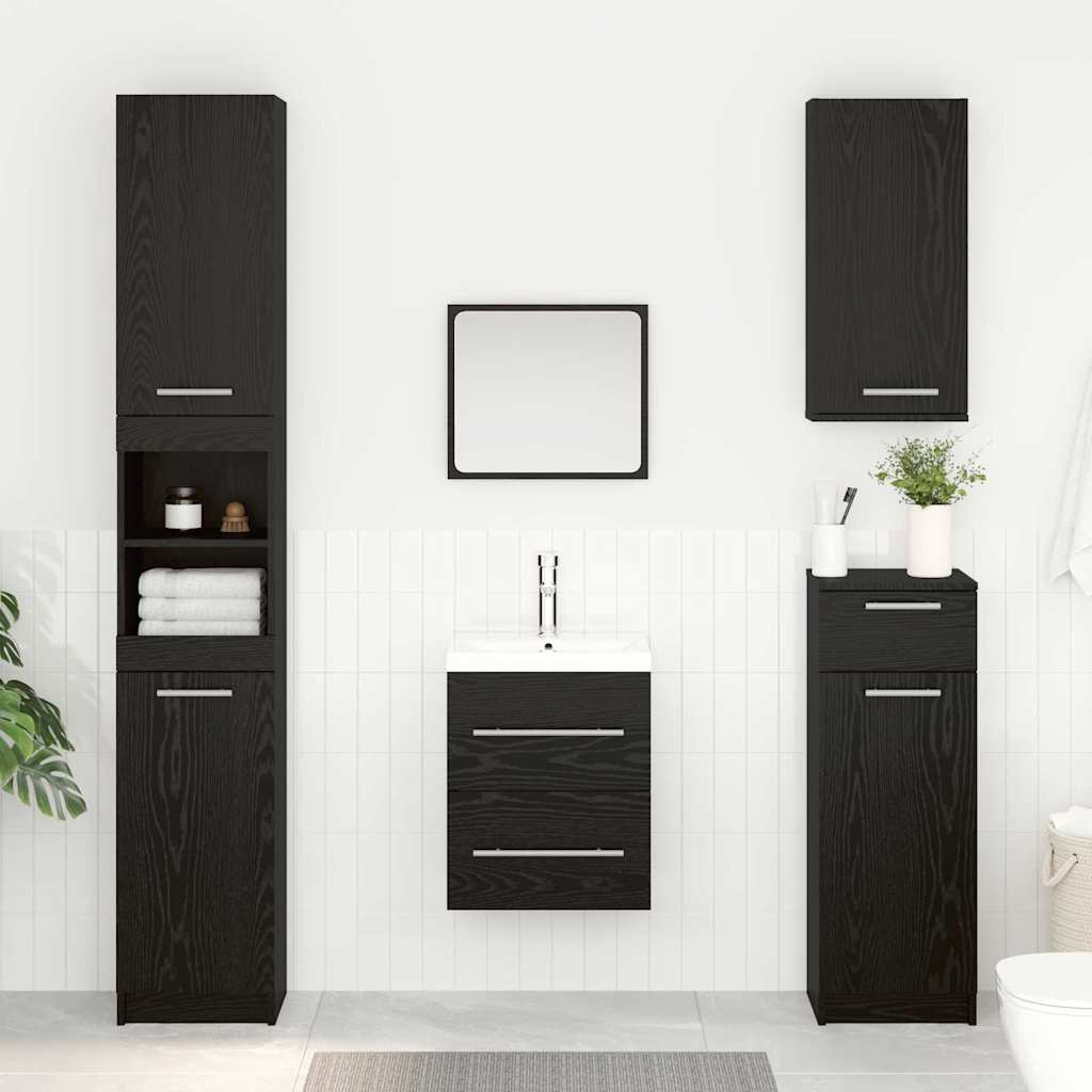 Washbasin Cabinet Black Oak Effect 38.5 x 41 x 48 cm