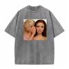 Meme Festa Bambole Grafica Meme Magliette Unisex Donna Manica Corta Gotico High Street T-shirt Cotone Lavato Vintage Larga T-shirt