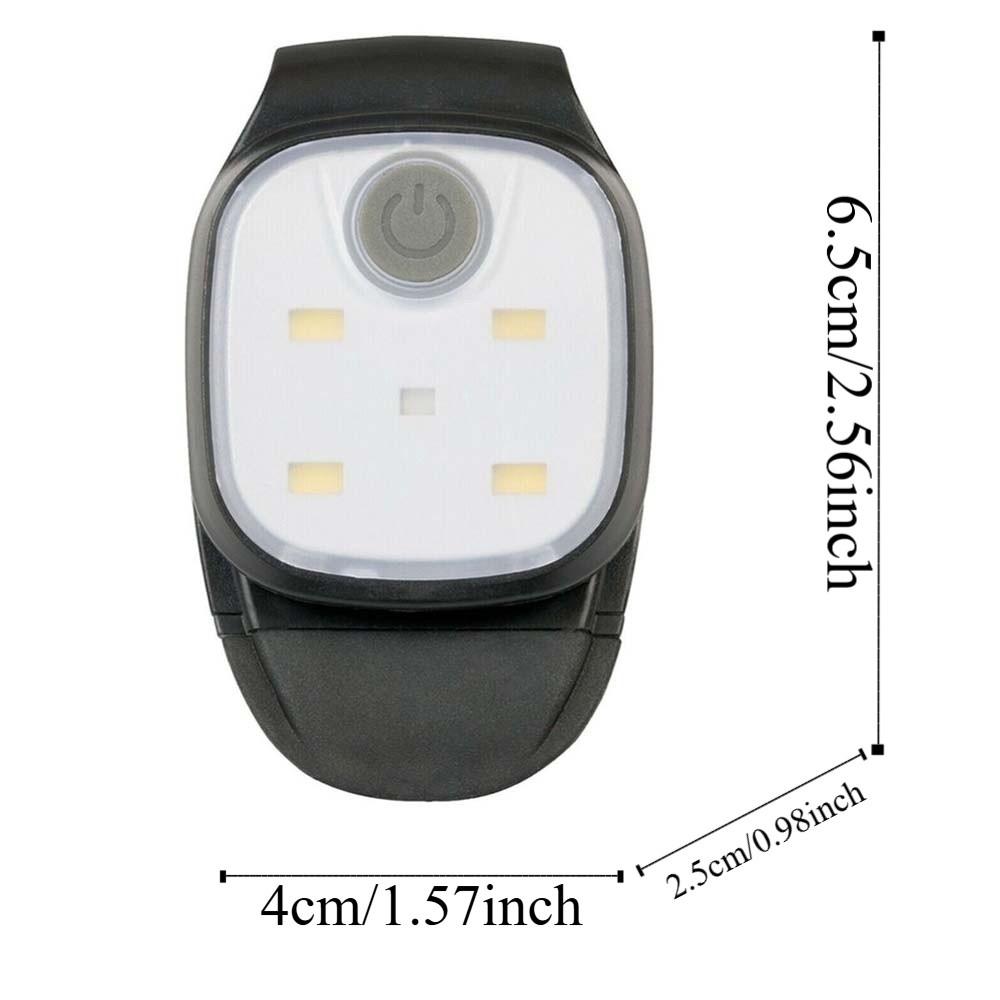 4 Lighting Modes Clip on Lamp for Cap USB Rechargeable Safety Warning Light  Emergency Use