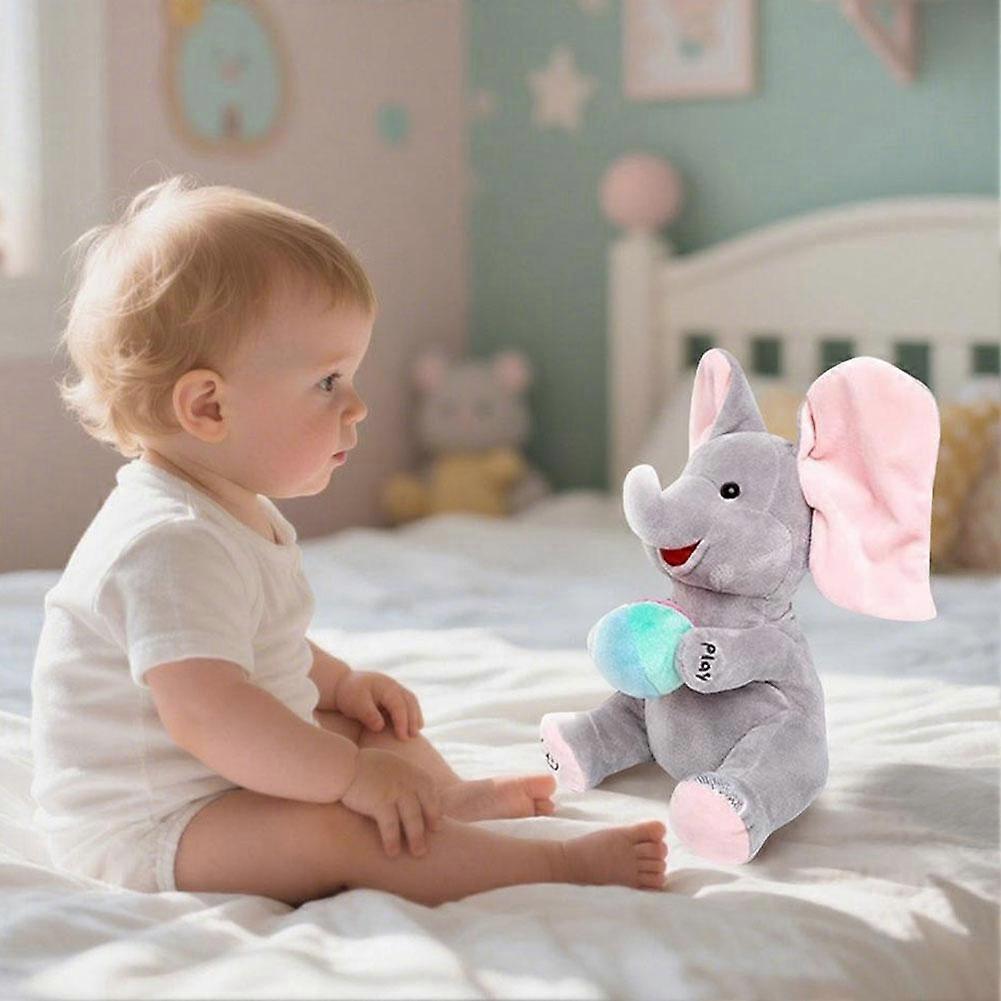 Juguetes de Elefante Animados Elefante de Peluche Cantante con Orejas en Movimiento Juguete Eléctrico de Peluche