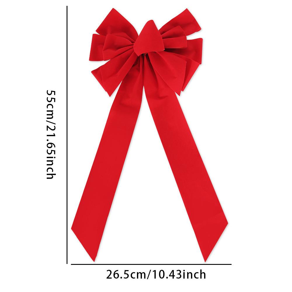 Festive Red Velvet Christmas Bow For Charming Holiday Decor And Seasonal Celebrations