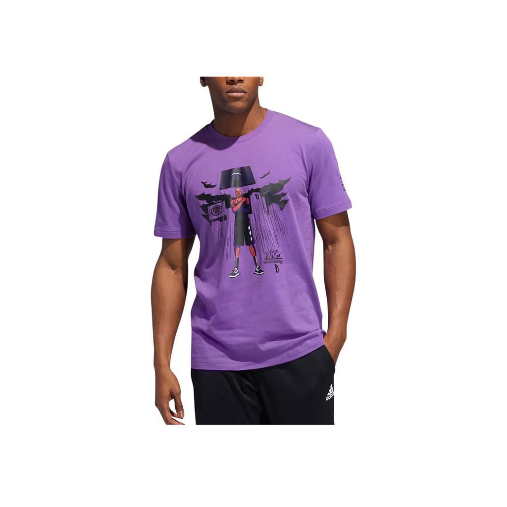 Adidas X Marvel Avengers Damian Lillard Black Panther Basketball T-Shirt Men Tops Purple FI6370