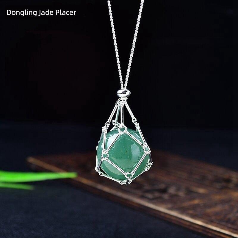 

Natural Pink Crystal Ball Original Stone Pendant White Yellow Amethyst Ball Winding Men s and Women s Jewelry Couple Accessories Sandstone Pendant