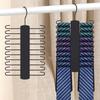 360° Rotating Wooden Tie Rack Non-Slip with 20 Hooks Tie Storage Rack Space Saving Ties Organizer Racks for Closet