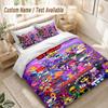 Custom Name Bedding Set 3 PiecesBrawl Stars Print Duvet Cover + 2 Pillowcases Soft Bed Decor