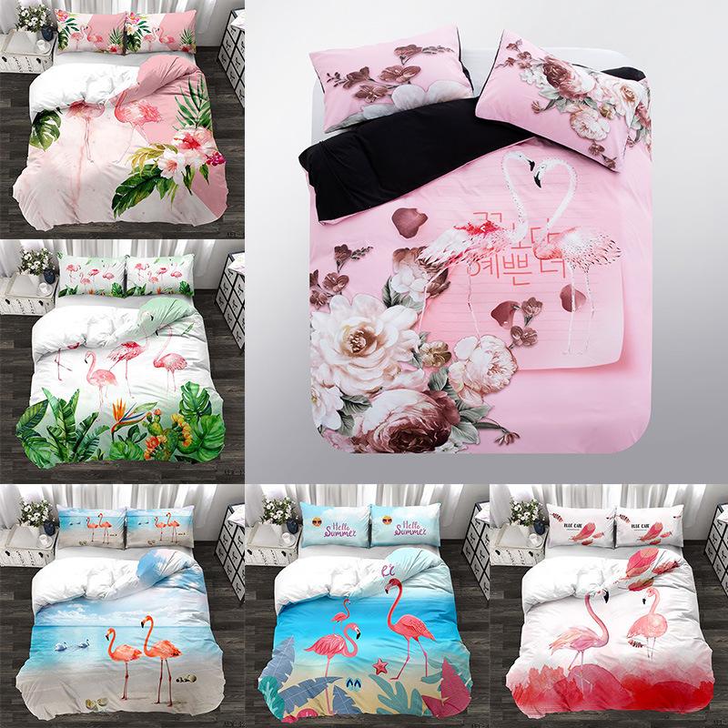 Three-Piece Digital Printing Bedding Quilt Cover Pillowcase