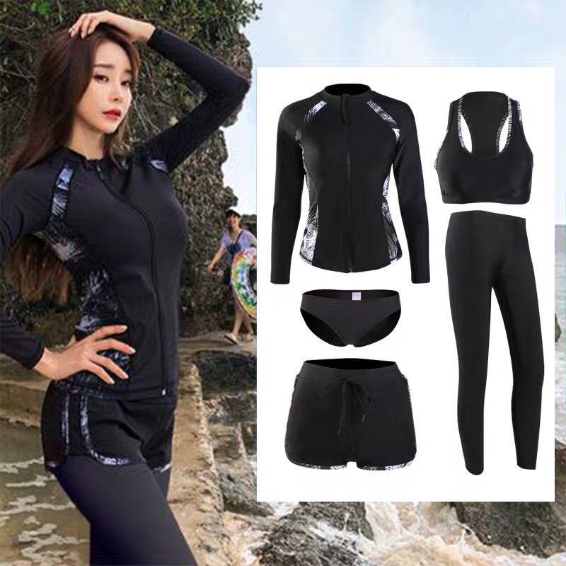 Women's Quick-Dry Two-Piece Snorkeling Wetsuit with Sun Protection and Jellyfish Guard