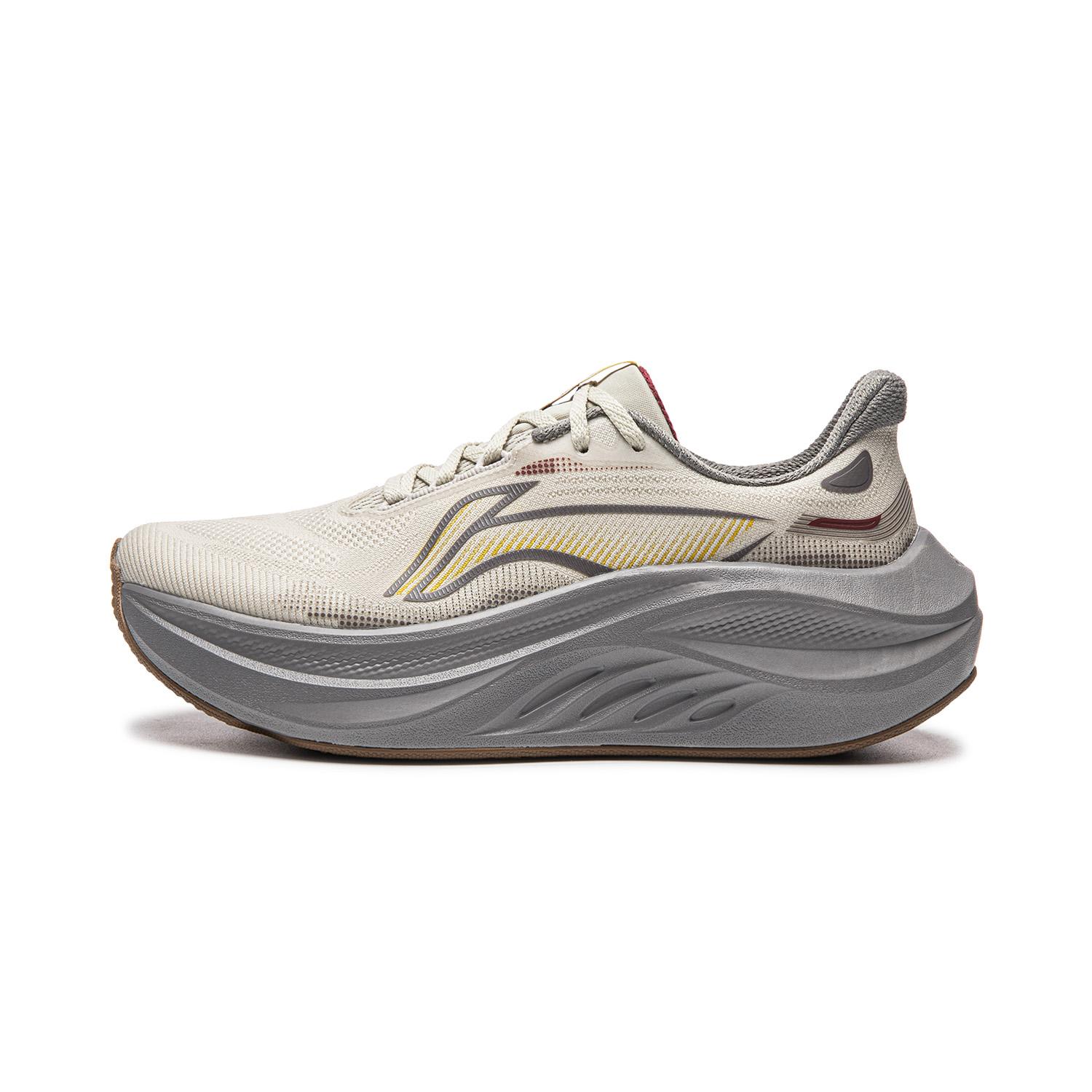 Li Ning Relax 2 Амортизирующие Нескользящие Износостойкие Дышащие Низкие Беговые Кроссовки Мужские Цвет: Цапля Белый Серый ARSW129-5 39