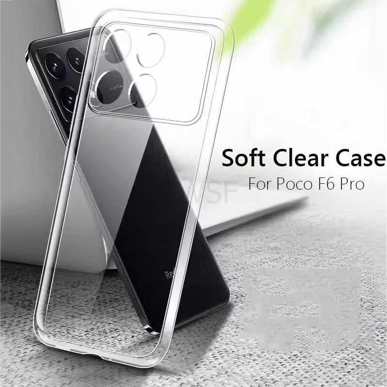 Simple Slim Soft TPU Clear Transparent Phone Case On For Xiaomi Poco F6 Pro PocoF6 Pro G Cover Fundas Capa