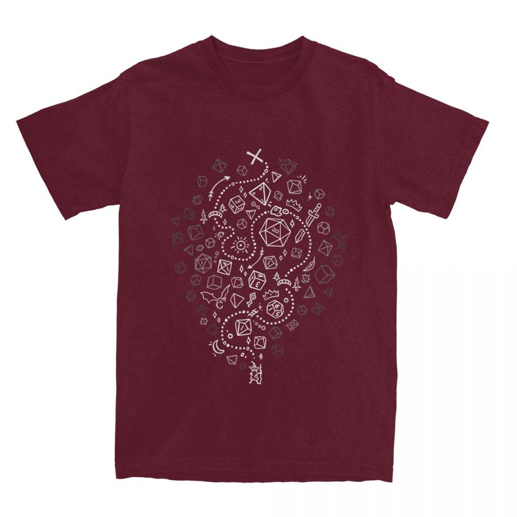Unisex Womens DnD D Dice The Adventure Begins Shirt Merch Dungeon Dragon Pure Cotton Tops Tshirt Vintage Tees All Seasons