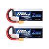 Zeee 4S LiPo Battery, 2200mAh, 14.8V, 120C, with XT60 Plug, 2-Pack, for RC Helicopters, Airplanes, FPV Drones, and More