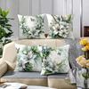 Lily Wreath And Butterfly Throw Pillow Coverbedroom Sofa Decorative Cushion Cover With Zipper Soft Cushion Cover
