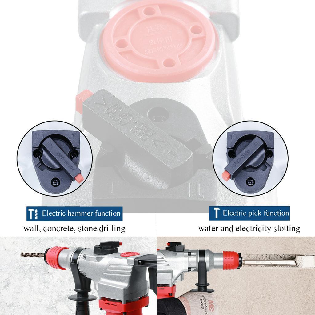 2000W Multifunction Electric Rotary Hammer Electric Hammer Impact Power Drill Tool Kits 33000BPM 220V Powerful Hammer