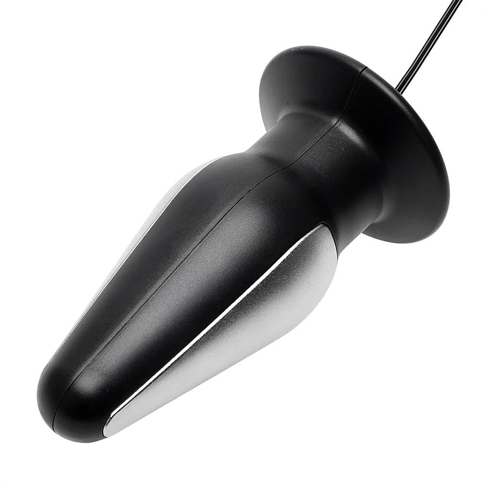 Anal Plug 51mm Electric Shock Stimulator Dilator For Men Women Dildo Vaginal Ball Couples Adult Toys