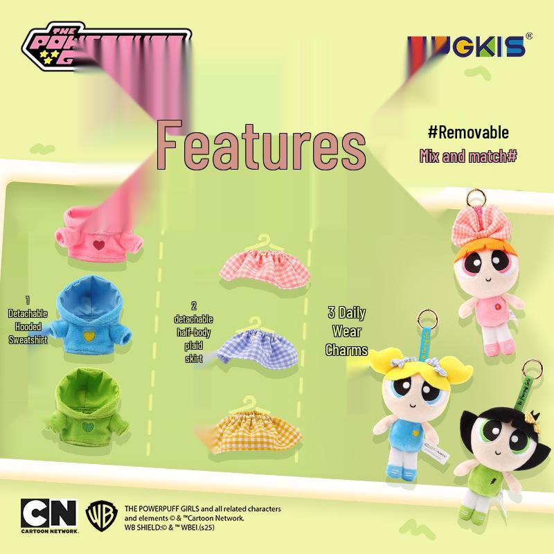 Powerpuff Girls Floral Bubble Plush Pendant