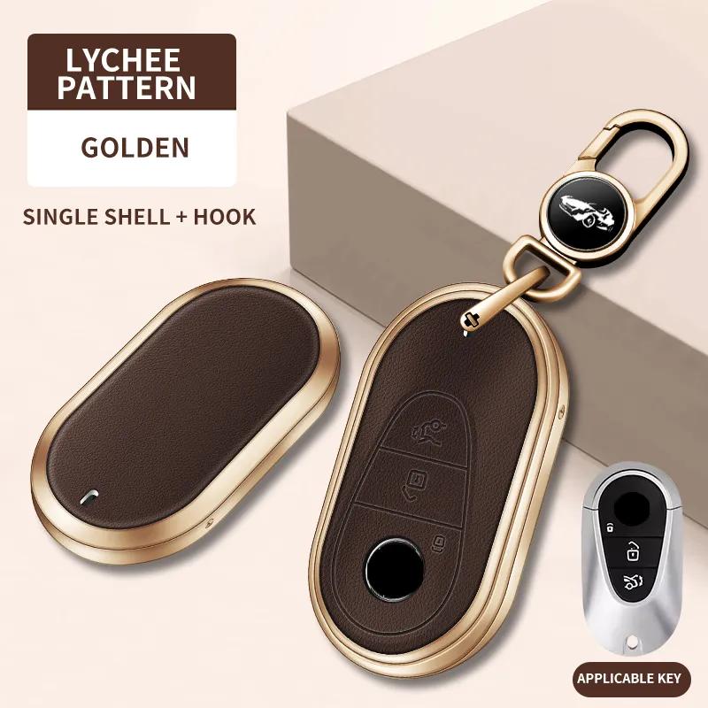 

Styling Mouldings Suitable for Mercedes-Benz car key cover E-class C-class S-class high-end alloy leather protective cover speci