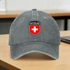 Flag Shield  Switzerland  Sun Baseball Cap UnisexTeens Trucker Hat Summer Streetwear Hunting Camping Wholesale Snapback Cap