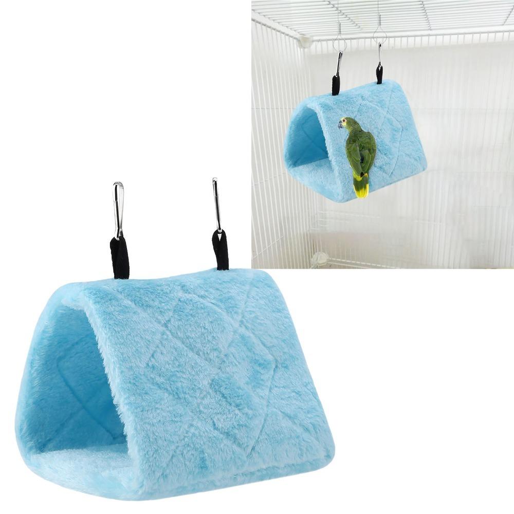 Soft Plush Material Bird Hammock Nest Hanging Design Plush Bird Bed Bird Cage Tent Winter Season