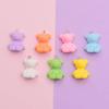 Colorful Frosted Cartoon Bear Pendant Keychain - DIY Resin Jewelry Accessory