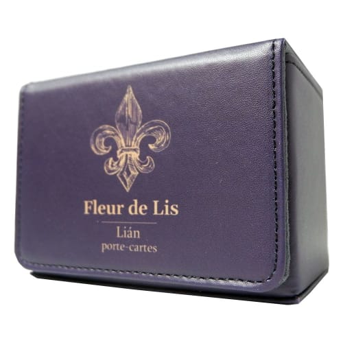 

Лиn Кожаный кейс для колоды с боковой загрузкой, Флер-де-Лис, Темно-синий