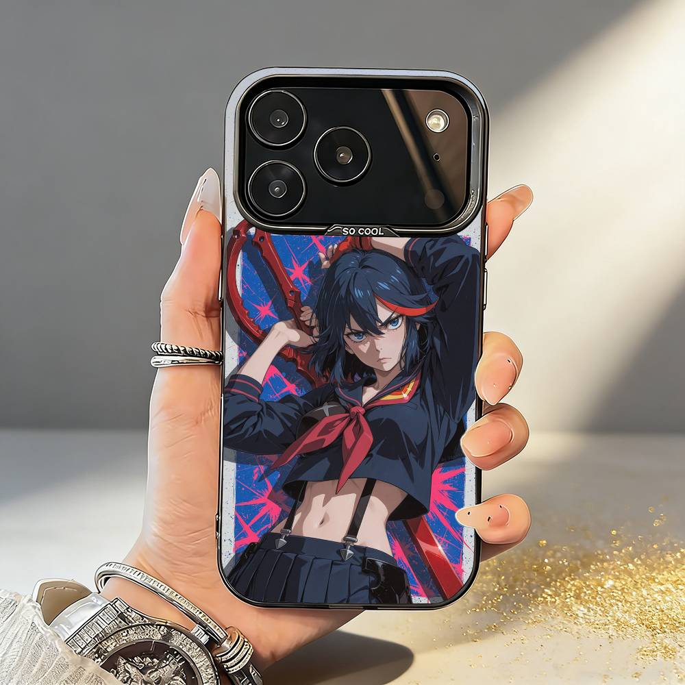 Чехол для телефона K-Kill La Kill в стиле аниме для iPhone17,16,15,14,13,12,11,Pro,MAX Белый Матовый Ударопрочный Чехол iPhone17