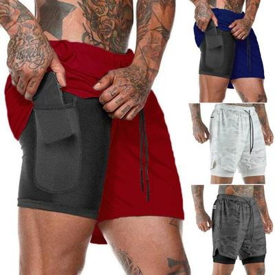 Sportliche Taschen-Shorts für Herren Sommer Freizeit Laufen Schnelltrocknende Capri Atmungsaktive Trainings-Fitnesshose