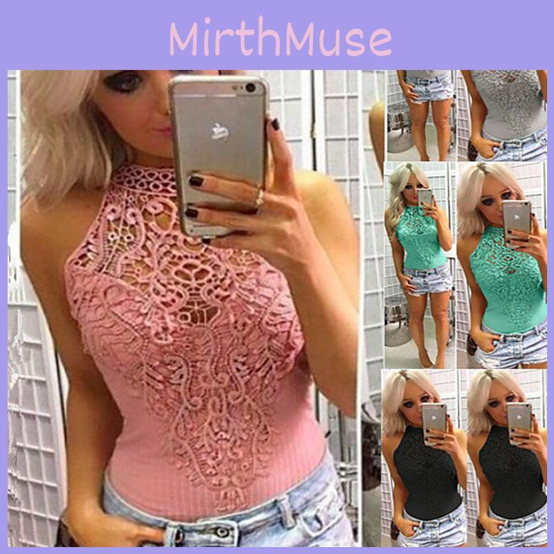 Elegant Womens Lace Sleeveless Bodysuit With Stretch Choker Detail And Sexy Appeal