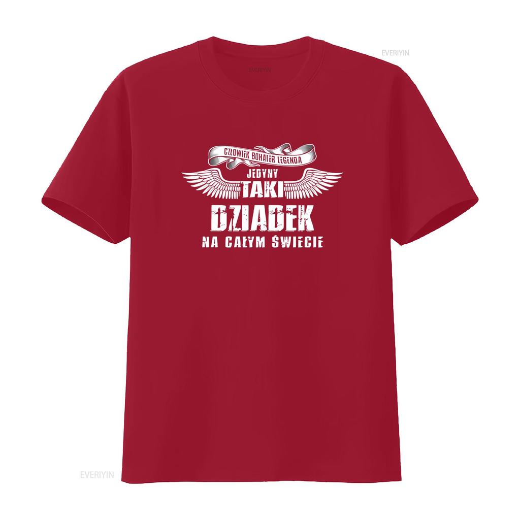 The One and Only Grandpa Polish Wings T Shirt T-shirt Grandfather's Day Gift Poland PL Vintage Washed Breathable Unisex