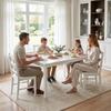 5 Piece Dining Room Set For 4 People Rectangular Dining Table And Chairs Made Of Solid Wood For Small Spaces White
