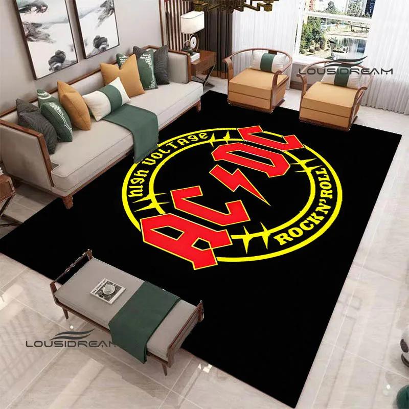 3D Rock Band AC/DC Printed Carpet Yoga Mat Non-slip Carpet Kitchen Mat Room Decor Carpets for Living Room Area Rug Birthday Gift