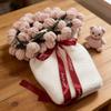 Handgestrickte Rose Blume Decke Strauß Romantisches Valentinstagsgeschenk Weiche Nickerchen Überwurfdecke