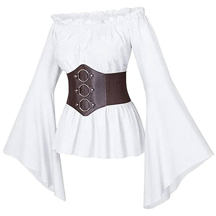 Vintage Women's Pirate Shirt Costume Role Playing Stage Costume Festival Play