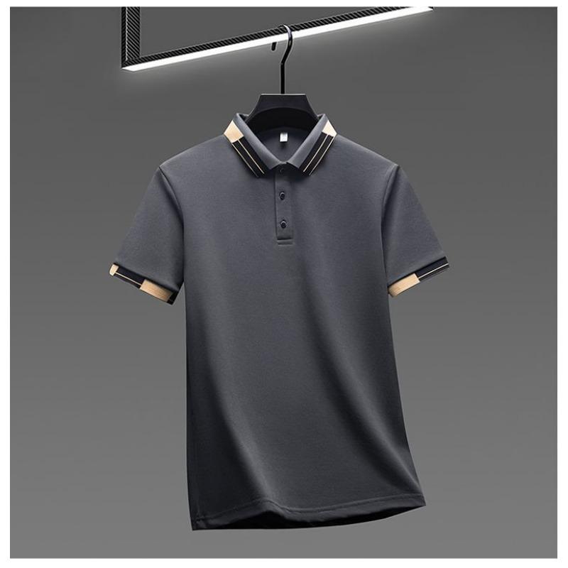 Summer Men Clothes Short Sleeve Lapel Golf Polo Shirt Men Businesss Casual Fashion Tops Polo Shirt