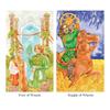 Kancharo 78-Karten Tarotkarten-Set [Tarot des Goldenen Rades] Enthält japanische Tarotkarten-Anleitung & Beutel (Authentisch)