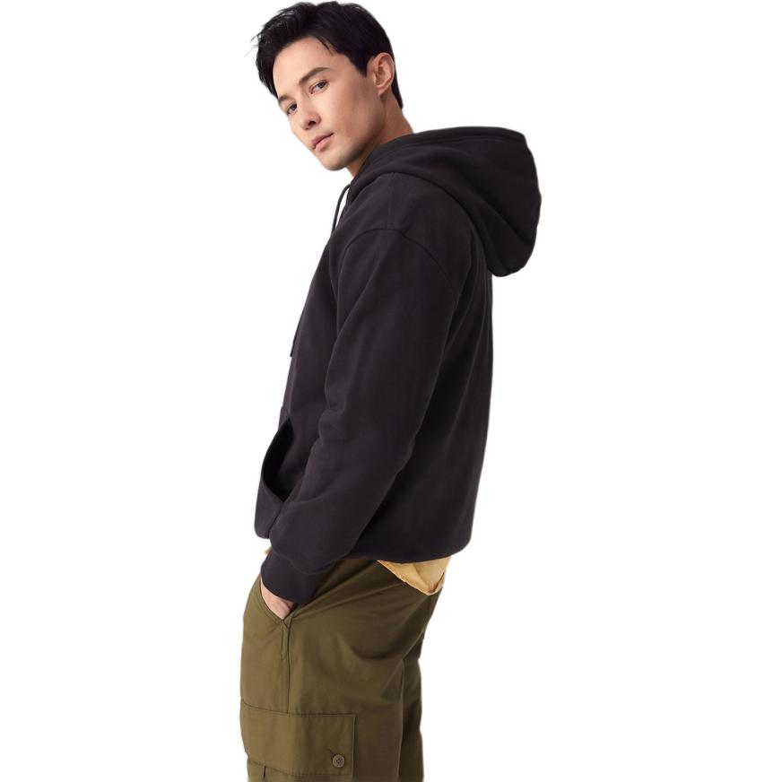 Levis Casual Loose Soft Comfortable Hooded Long Sleeve Sweatshirt Men sweatshirt Black 0018O-0003