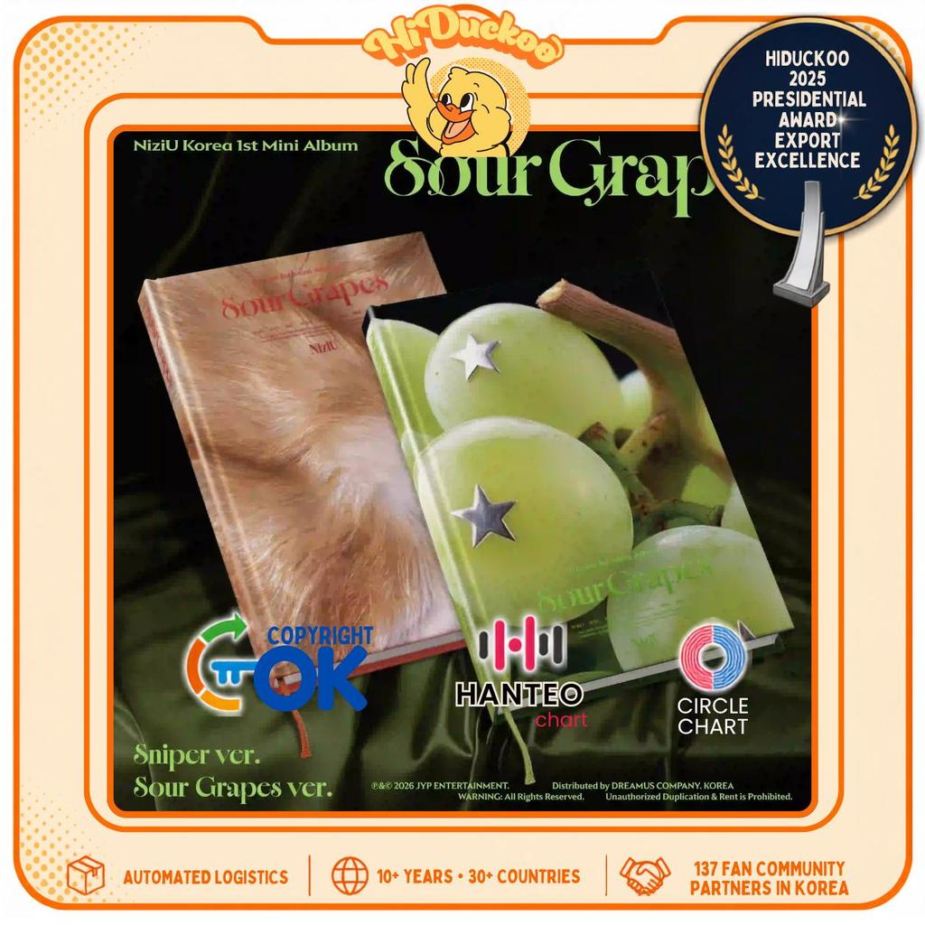 [PRE-ORDER] NiziU Kórea 1. mini album - Sour Grapes (Prívesok hrozno ver.)
