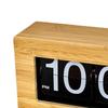 Digital Flip Clock with Wooden Frame for Desk Display 21.5x7.2x12.3cm AM/PM Hotel Yoga Room