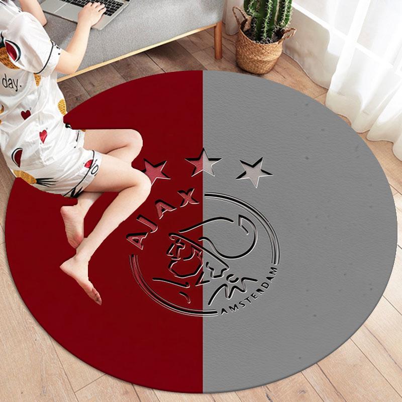AFC Ajax Round Area Rug,Carpet Rug for Living Room Bedroom Sofa Playroom Decor,Non-slip Floor Mat