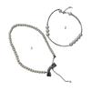 Fashion Elegant Metal Bowknot Tassels Necklace Pearl Beaded Clavicle Chain Choker Necklace Statement Jewelry Neck Chain