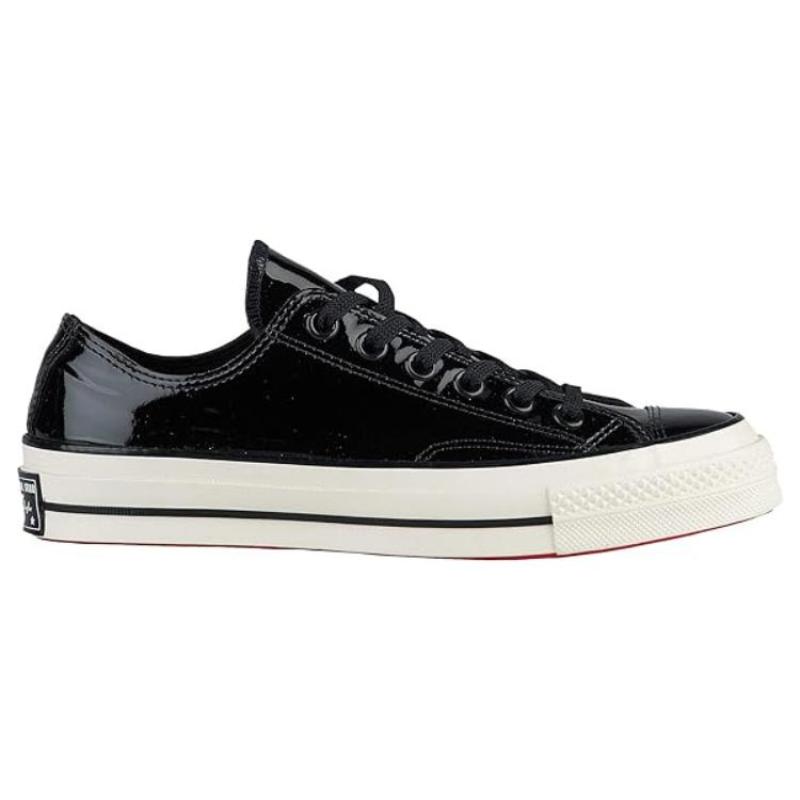 Converse 1970s 70 OX Slip Resistant Abrasion Low Top Board Shoes Unisex Gloss Black