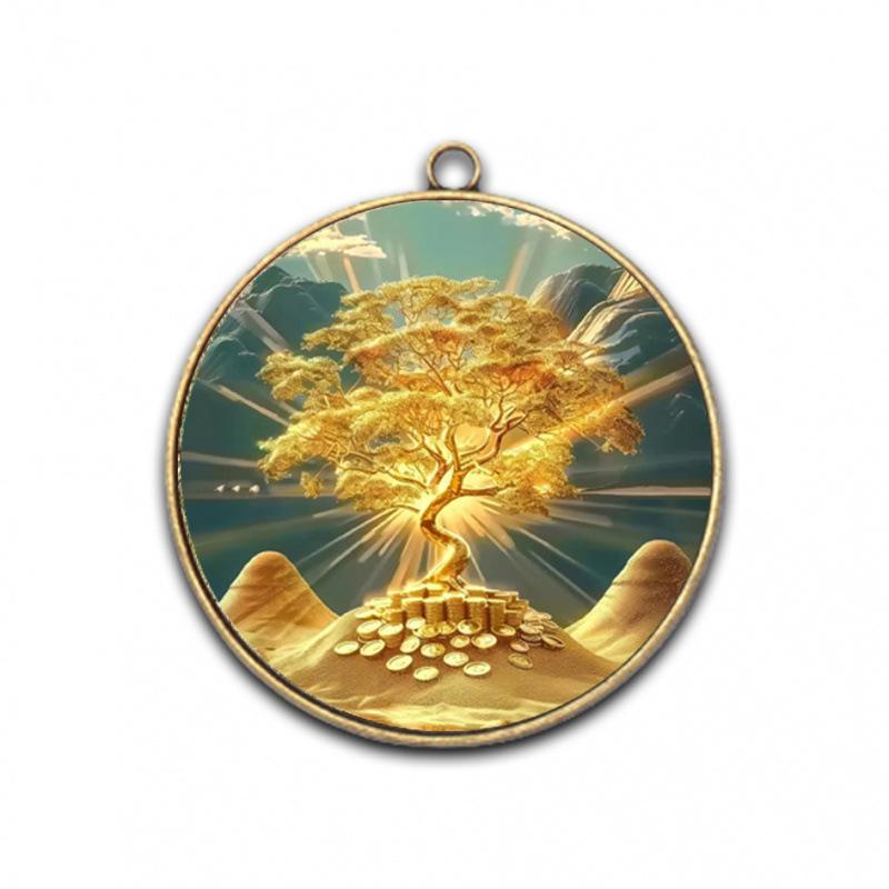 4cm Single-Sided God of Wealth Pendant: Attract Money Charm for Men & Women Jewelry