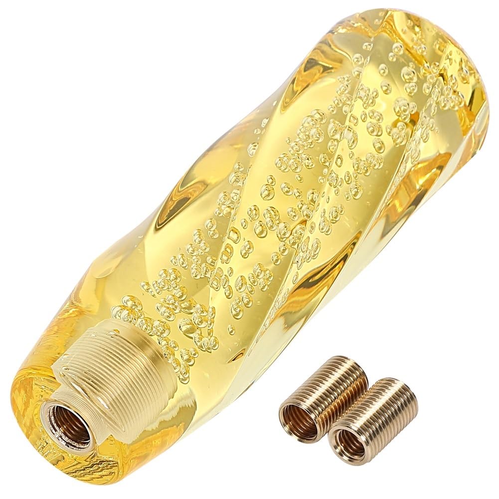 

[FUPUTWO] Crystal Shift Knob Universal Octagon Bubble Twist Glitter Transparent Custom (5.9 inches (15 cm), Yellow) 15cm жёлтый