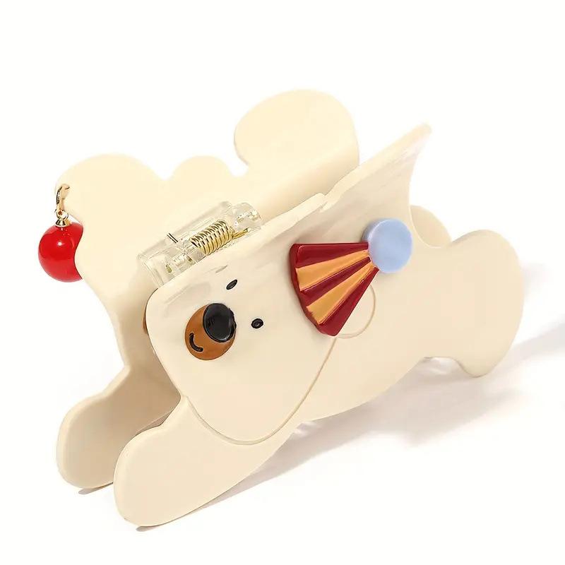 1pc Circus Teddy Bear Scratch Clip, Back of the Head Hair Bun, Shark Clip, New Cute Animal Hair Clip, Vinegar Hair Clip