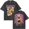 T-shirt Vintage Lavé Britney Spears Mugshot Hommes Femmes Hip Hop Oversize Manches Courtes Streetwear Mode T-shirts Décontractés