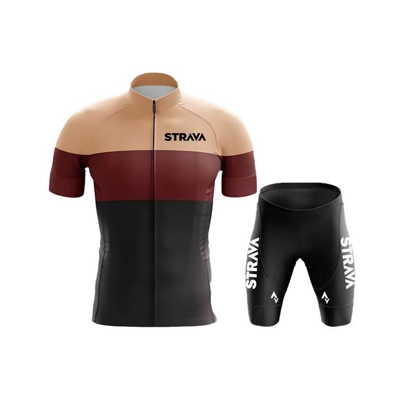 Mens Cycling Jersey Set Breathable Quick-Dry Short Sleeve Bike Outfit Road Fitness Riding